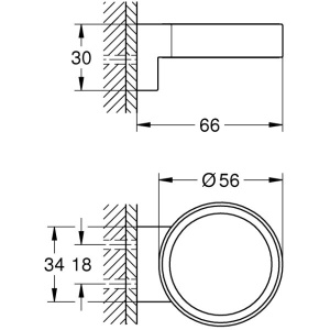 Держатель для стакана/дозатора жидкого мыла Grohe Selection 41217KF0 черный