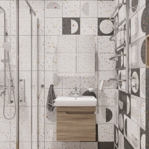 Тумба с раковиной DIWO Воронеж 50 подвесная, ореховый дубослив, с сифоном