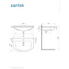 Раковина мебельная Santek Эльбрус 80 1.WH10.9.653 белая