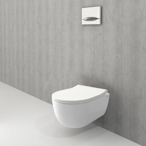 Комплект Унитаз подвесной BOCCHI V-Tondo Rimless 1417-001-0129 белый глянцевый + Крышка A0336-001 с микролифтом, глянцевая белая + Инсталляция EWRIKA ProLT 0026-2020 + Кнопка 0052 белая