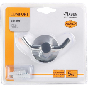 Крючок Fixsen Comfort Chrome FX-85005A двойной, хром