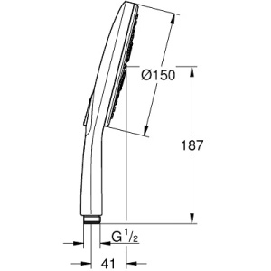 Душевая лейка Grohe Rainshower 150 26553000 хром