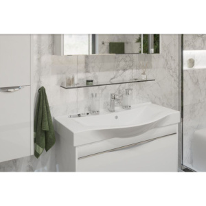 Купить Полка STWORKI Glass Shelf 90 полкодержатели хром в Москве с доставкой Полка STWORKI Glass Shelf 90 полкодержатели хром