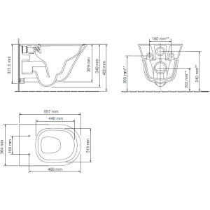 Комплект унитаз с инсталляцией Jacob Delafon Vive E28079RU-0 безободковый