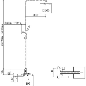 Душевая стойка Fashun A52418-8 белая
