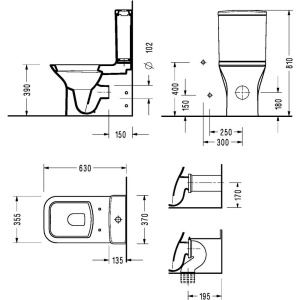Унитаз-компакт Serel Nita NT12SL с микролифтом