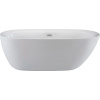 Акриловая ванна Ceruttispa Como 7386 170x75 см, отдельностоящая, овальная, с ножками, со сливом-переливом