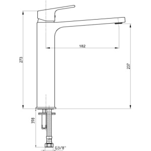Смеситель для раковины E.C.A.Tiera 102188002C1EX черный матовый