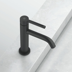 Смеситель для раковины Kludi Nova Fonte Pura 202883915 черный матовый, с донным клапаном