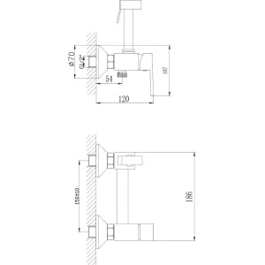 Гигиенический душ Haiba HB13-7 со смесителем, черный