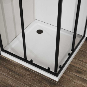 Душевой уголок Vincea City VSS-5CT900CLB 90х90 см, профиль черный, стекло прозрачное