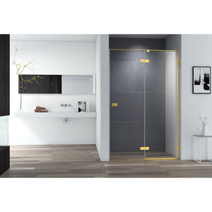 Душевая дверь в нишу Cezares Bellagio BELLAGIO-B-12-120-C-BORO 120 см, брашированное золото