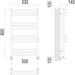 Полотенцесушитель водяной Terminus Соренто П12 500х800