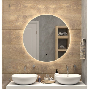 Зеркало круглое Art&Max Sanremo 100 с теплой подсветкой