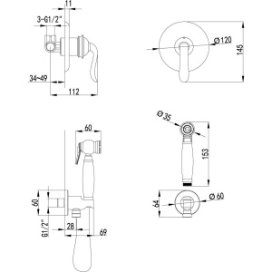 Купить Гигиенический душ Lemark Brava LM4719G со смесителем, С ВНУТРЕННЕЙ ЧАСТЬЮ в Москве с доставкой Гигиенический душ Lemark Brava LM4719G со смесителем, С ВНУТРЕННЕЙ ЧАСТЬЮ