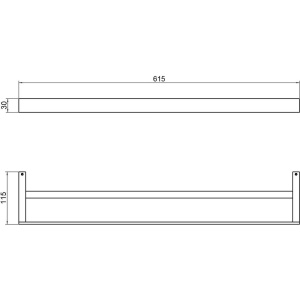 Полотенцедержатель Timo Petruma 15256/03 двойной, черный