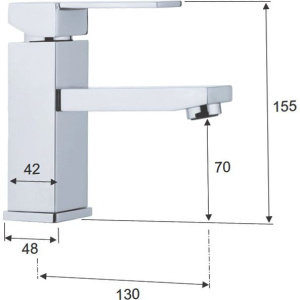 Купить Смеситель для раковины Remer Qubika Q11 в Москве с доставкой Смеситель для раковины Remer Qubika Q11