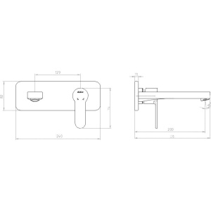 Смеситель для раковины E.C.A. Nita 102167608EX-K хром