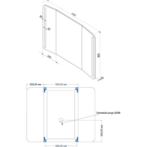 Зеркало Art&Max Trento 100х80 со створками