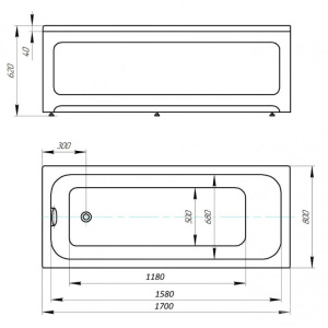 Акриловая ванна Aquatek Мия Eco-friendly 170x80 MIY170-0000032