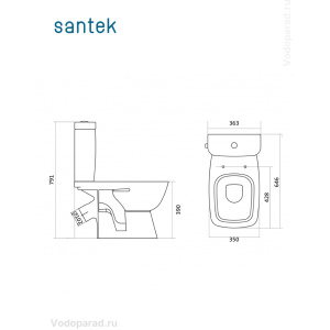 Купить Унитаз-компакт напольный с бачком и сиденьем Santek Нео Лайт 1.WH30.2.471 в Москве с доставкой Унитаз-компакт напольный с бачком и сиденьем Santek Нео Лайт 1.WH30.2.471