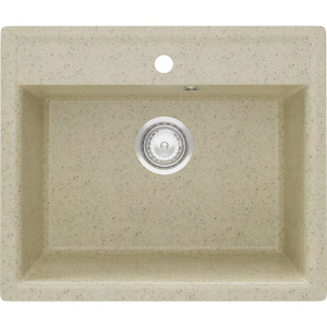 Комплект Мойка кухонная Domaci Палермо PR-565-002 бежевая + Смеситель STWORKI