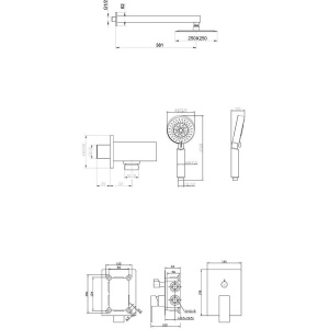 Душевой комплект BelBagno Ancona DSET-CRM С ВНУТРЕННЕЙ ЧАСТЬЮ, хром