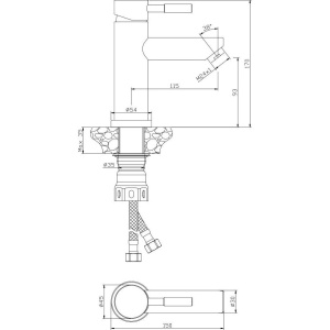 Смеситель для раковины Olive'S Balear 13100BLB черный
