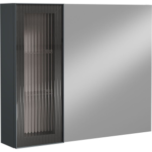 Зеркало-шкаф STWORKI Готланд 80, антрацит матовый
