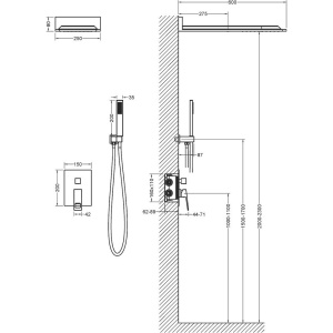 Купить Душевой комплект Timo Briana SX-7139/03SM С ВНУТРЕННЕЙ ЧАСТЬЮ, черный в Москве с доставкой Душевой комплект Timo Briana SX-7139/03SM С ВНУТРЕННЕЙ ЧАСТЬЮ, черный