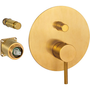 Купить Смеситель для ванны с душем Remer X Style X09KB золото брашированное в Москве с доставкой Смеситель для ванны с душем Remer X Style X09KB золото брашированное