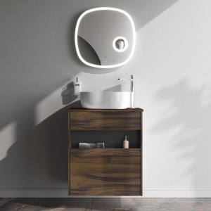 Тумба с раковиной AM.PM Func 60 дуб крафт, со столешницей, раковина M8FWCC30430WG