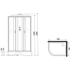 Душевая кабина Niagara Classic NG-33084-14R 100х80 см