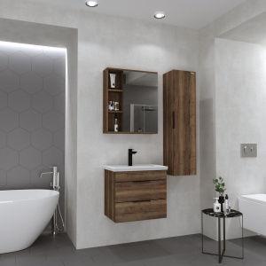 Зеркало-шкаф Grossman Форта 60 темный дуб, универсальный