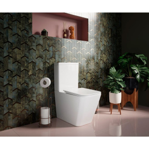 Унитаз-компакт Ceramicanova Cubic CN1803 с микролифтом, безободковый