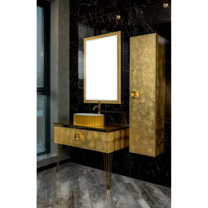 Шкаф-пенал Armadi Art Lucido подвесной, поталь