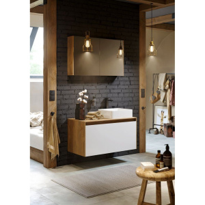 Купить Зеркало-шкаф Aqwella 5 stars Mobi 100 дуб балтийский в Москве с доставкой Зеркало-шкаф Aqwella 5 stars Mobi 100 дуб балтийский