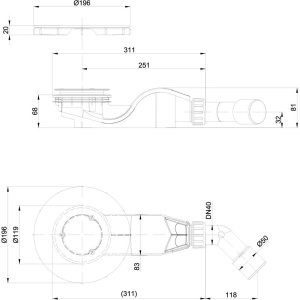 Сифон для поддона Bette BetteAir B525-000