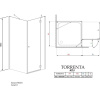 Душевой уголок Radaway Torrenta KDJ 100x80 прозрачное стекло R
