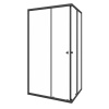 Душевой уголок DIWO Углич 100х80, профиль черный матовый
