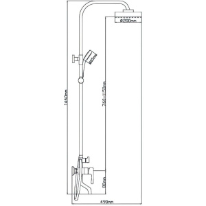 Душевая стойка BOOU B7057SB-31