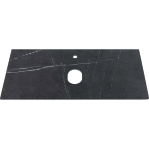 Мебель для ванной La Fenice Cubo 100, подвесная, синяя, черная столешница, матовая раковина