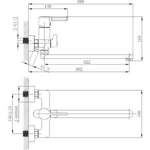 Универсальный смеситель Haiba HB814 HB22814