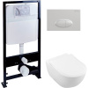 Комплект Унитаз подвесной Villeroy & Boch Subway 2.0 5614R201 alpin + Инсталляция EWRIKA ProLT 0026-2020 + Кнопка 0052 белая