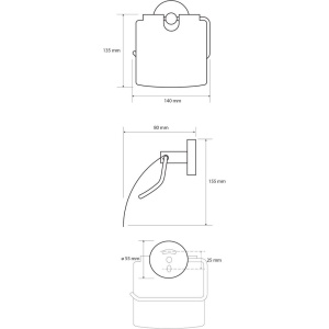 Держатель туалетной бумаги Bemeta Dark 104112010