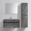 Мебель для ванной Vincea Chiara 100, камень, с серой раковиной