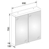 Зеркальный шкаф Keuco Royal Reflex 65 24202171301 хром