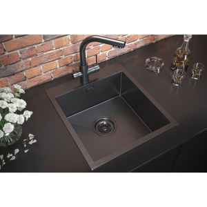 Купить Смеситель для кухни Paulmark Essen 213011-GM, вороненая сталь в Москве с доставкой Смеситель для кухни Paulmark Essen 213011-GM, вороненая сталь