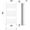 Полотенцесушитель водяной Terminus Аврора П16, 500х800