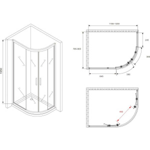 Купить Душевой уголок Abber Schwarzer Diamant AG01128M 120x80, профиль хром матовый, стекло матовое в Москве с доставкой Душевой уголок Abber Schwarzer Diamant AG01128M 120x80, профиль хром матовый, стекло матовое